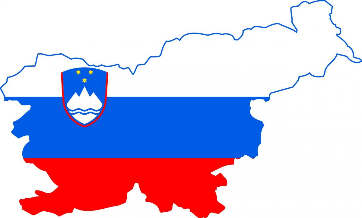 Mapa de la bandera de Eslovenia