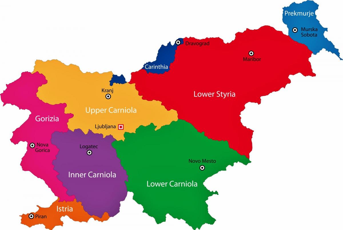 Mapa del estado de Eslovenia